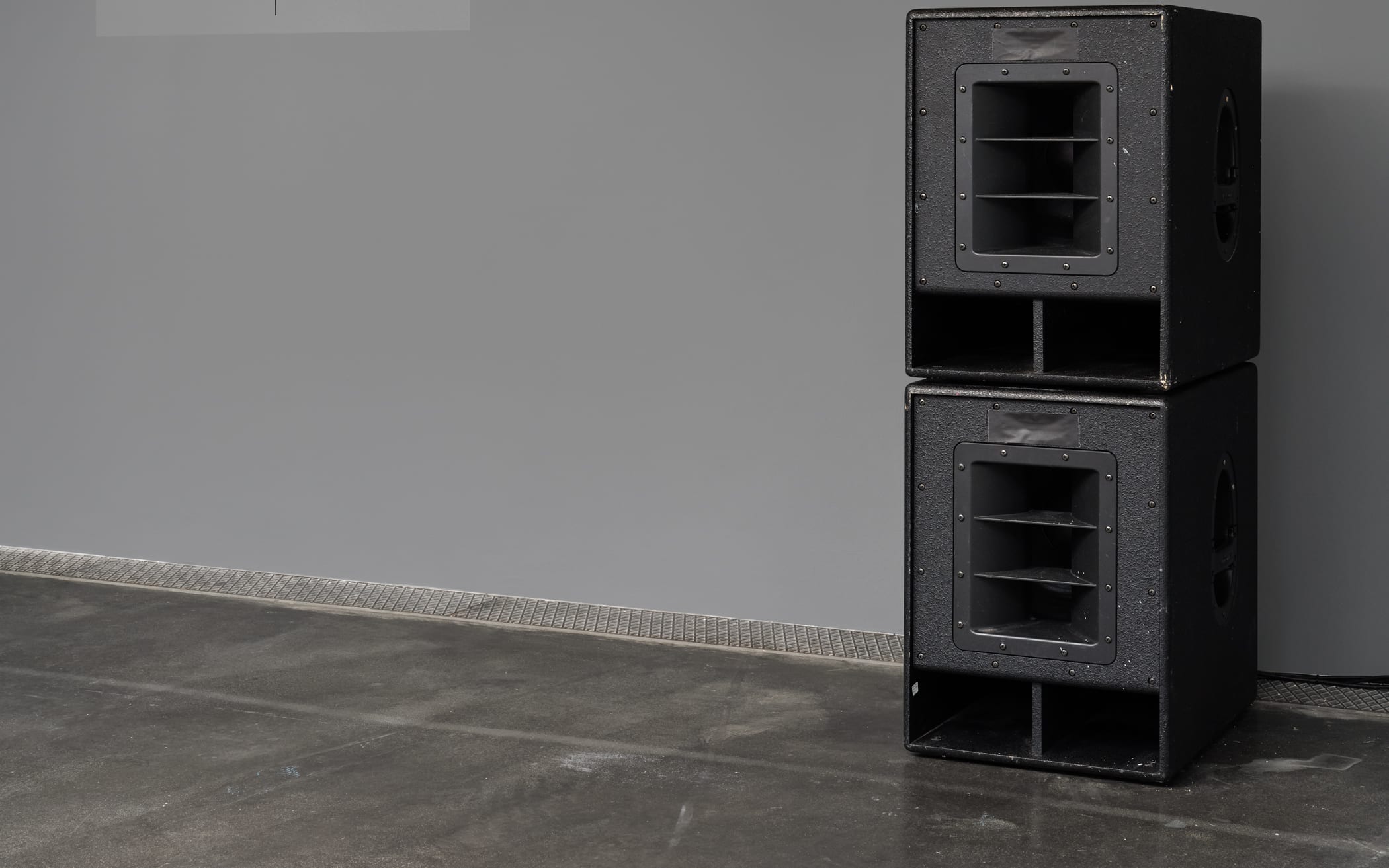 Fundamental by Noah Berrie — sound installation with two subwoofers, 2026