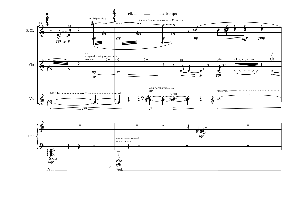 Noctilucent Type I (Veils) by Noah Berrie — for violin, cello, bass clarinet, piano, 2022